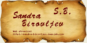 Sandra Birovljev vizit kartica